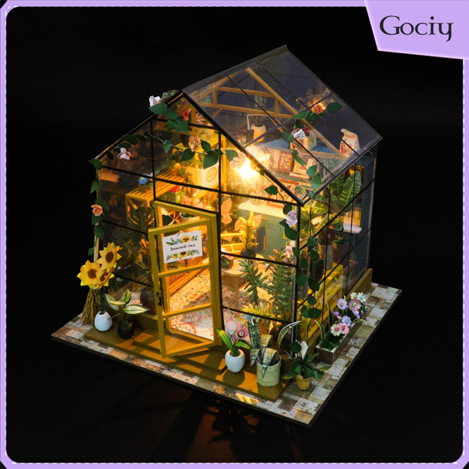 Gociy Miniature Dollhouse Kits DIY Miniature Dollhouse with Accessories