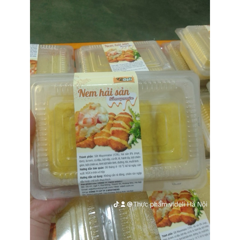 Nem Hải sản Videli sốt mayonnaise hộp 330g 8 cái