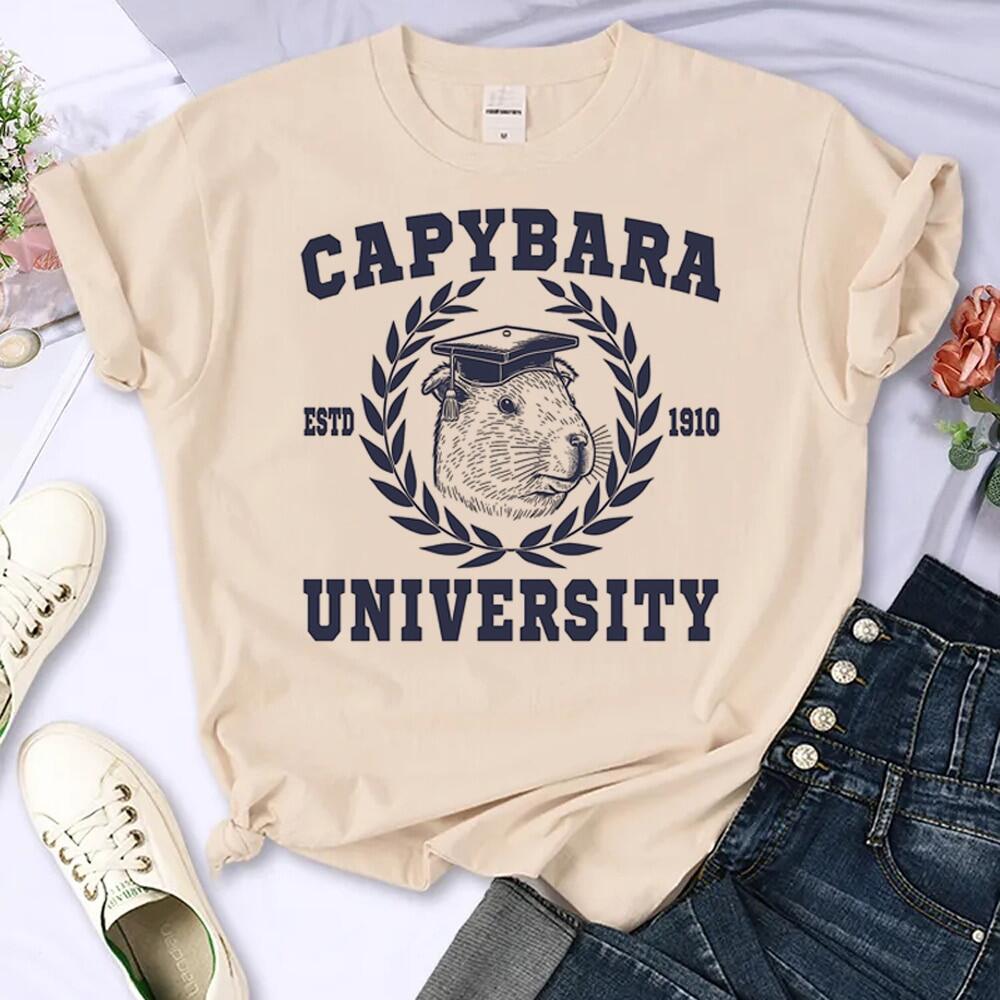 Capybara Áo Thun Nữ Áo phông Harajuku quần áo Y2K