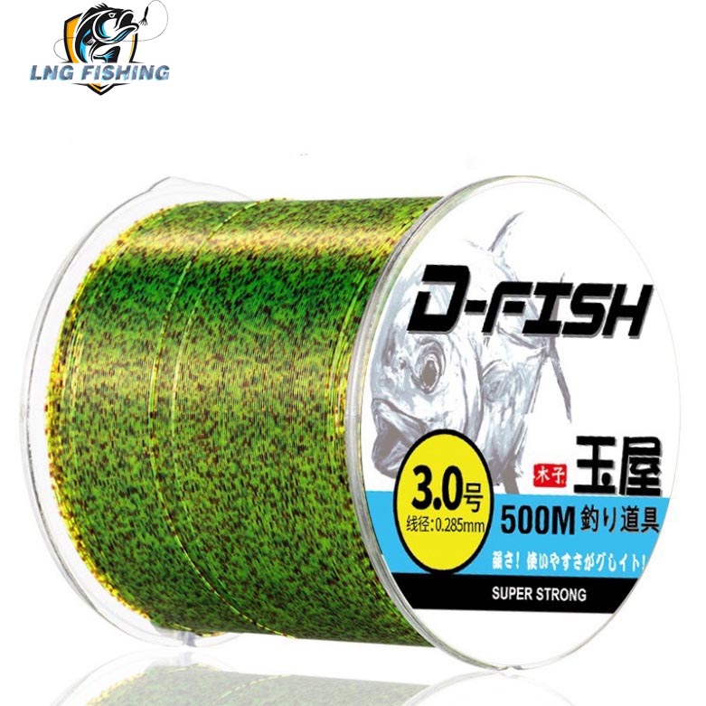 Cước câu cá tàng hình D-FISH 500M hàng Japan siêu bền chuyên câu đơn câu đài buộc thẻo trục giá rẻ