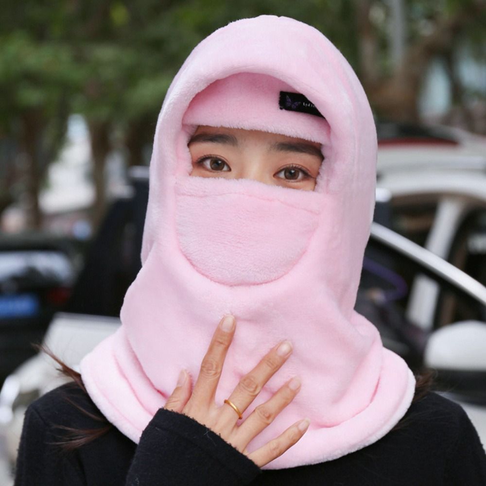 BACHEL Plush Fleece Balaclava Hat Thicken Warm Beanie Cap Winter Windproof Ski Windproof Cap for Men Women