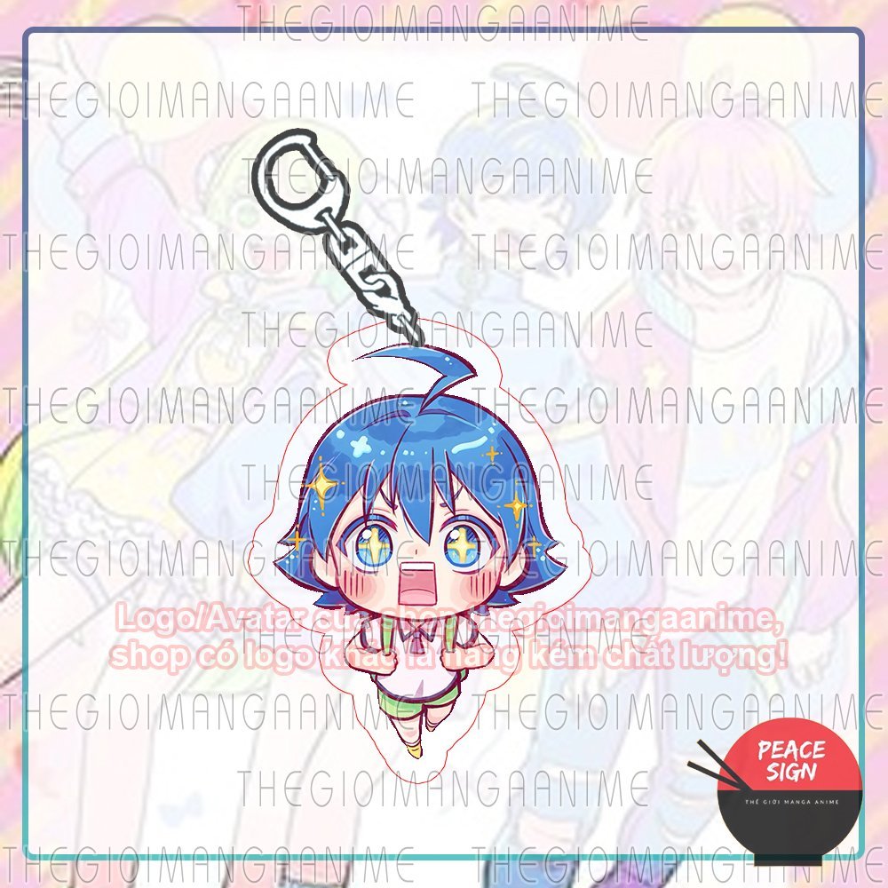 Móc khóa IRUMA GIÁ ĐÁO ver ĐI Mairimashita! Iruma-kun anime chibi mica trong acrylic xinh xắn