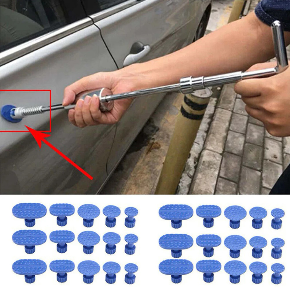Bộ dụng cụ kéo sửa chữa vết lõm xe hơi 30 chiếc cốc hút thân ô tô Bộ dụng cụ kéo cốc hút kim loại nhiều kích thước Bộ dụng cụ tháo dỡ vết lõm xe hơi