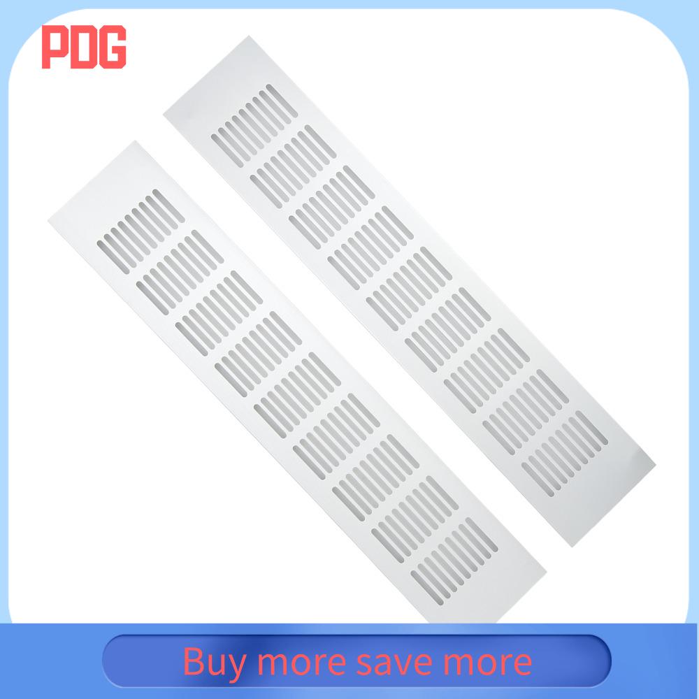 PDG 2 Pcs Set Nhiều kích cỡ Lỗ thông gió Hình chữ nhật Hợp  nhôm Tấm thông gió Giá treo trần Lỗ thông hơi Lưới thông gió Thông gió tủ