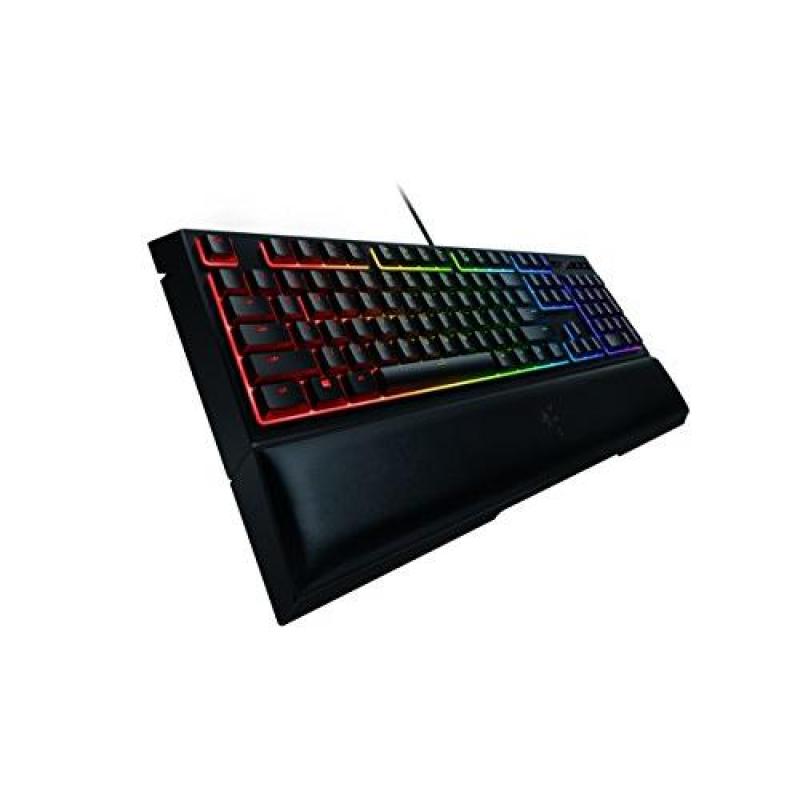 Razer Ornata Chroma Gaming Keyboard: Mecha-Membrane Key Switches - Customizable Chroma RGB Lighting - Individuallly Backlit Keys - Detachable Plush Wrist Rest - Programmable Macro Functionality Singapore
