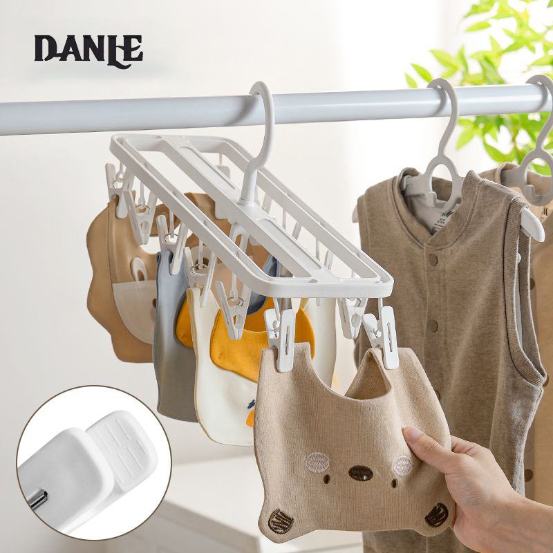 Thickened clothes drying rack, socks, underwear and clothes drying rack, student dormitory multi-clip folding essential multi-functional clothes drying rack ราคา 84 บาท*ส่งฟรี