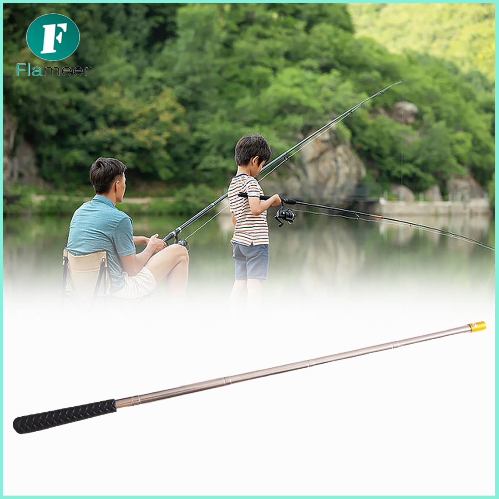 Flameer Landing Net Rod Fishing Net Pole for Big Fish Catch Tool Non Slip Rubber Handle Telescopic Sturdy Repair Outdoor Part Replace ราคา 2,581 บาท*ส่งฟรี