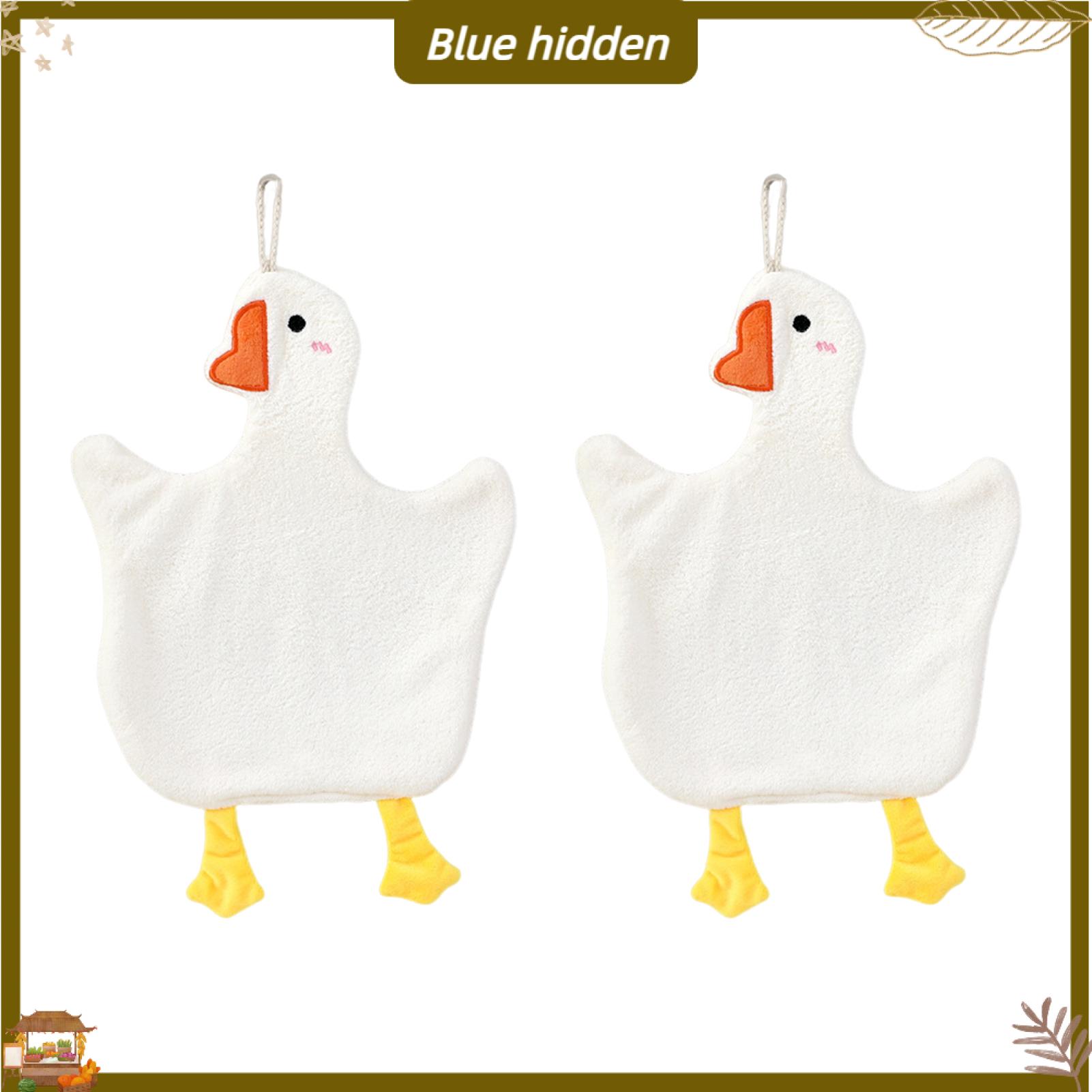 Tái Sử Dụng khăn tay Phim Hoạt Hình Ngỗng khăn tay 2 Pcs hai mặt vải nhung san hô khăn tay Thiết Lập Thấm Tái Sử Dụng Nhà Bếp vệ sinh phòng tắm Khăn Dày khăn mềm Cho Làm Khô Yêu Thích