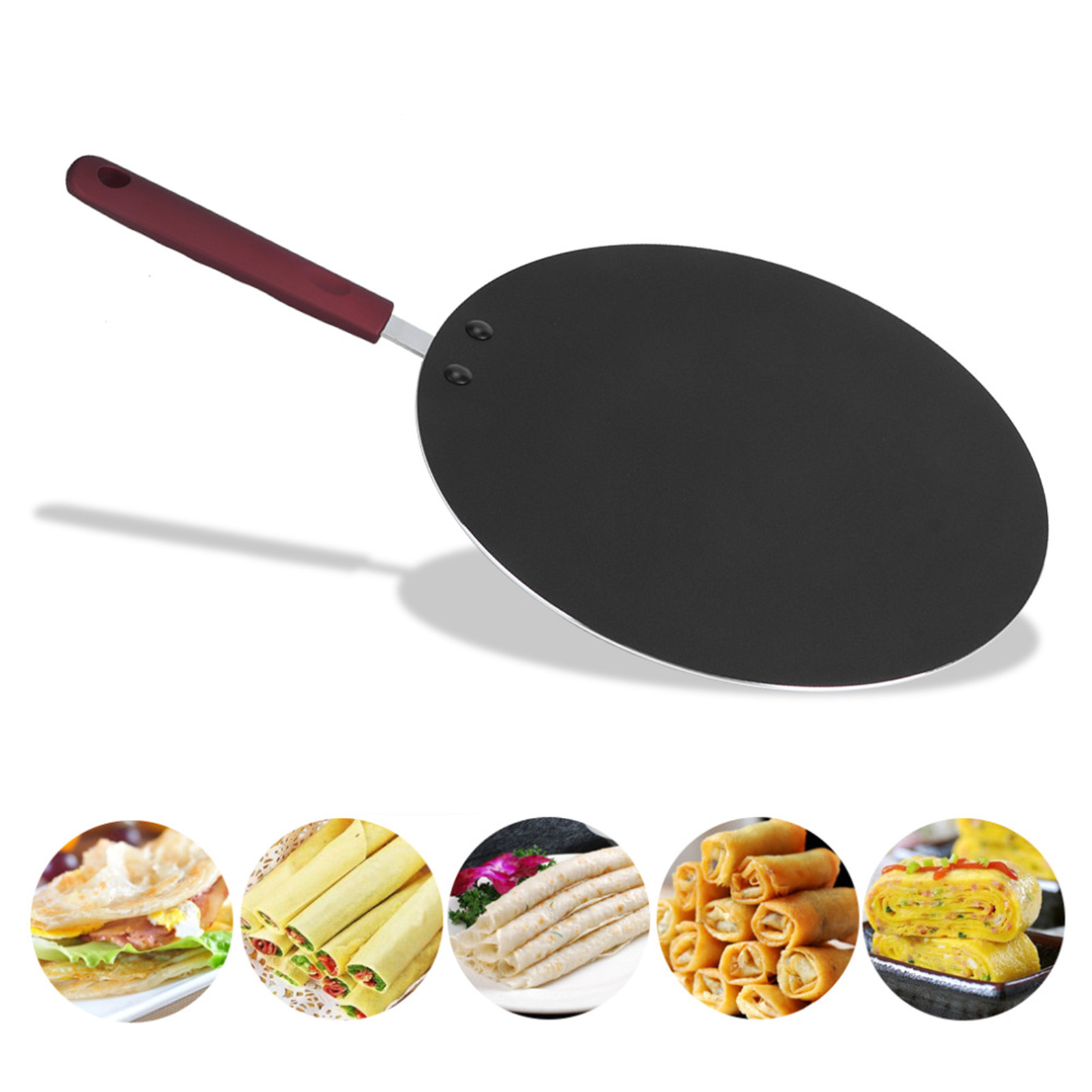 Aqxreight bánh kếp không dính đồ làm bánh crepe cầm tay Chảo Vỉ Nướng Mini dụng cụ nấu ăn Dụng cụ nhà bếp