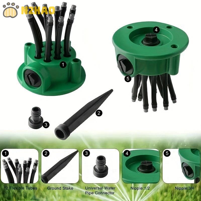 N2hao automatic rotary garden sprinklers 360 degree sprinkler for garden lawn flower sprinkler ราคา 94 บาท*ส่งฟรี