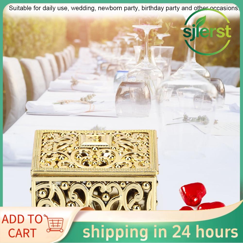 sjlerst 12 Chiếc Hộp Quà Tặng Bằng Nhựa Rỗng Vuông Hộp Kẹo Cưới Trang Trí Tiệc Sinh Nhật