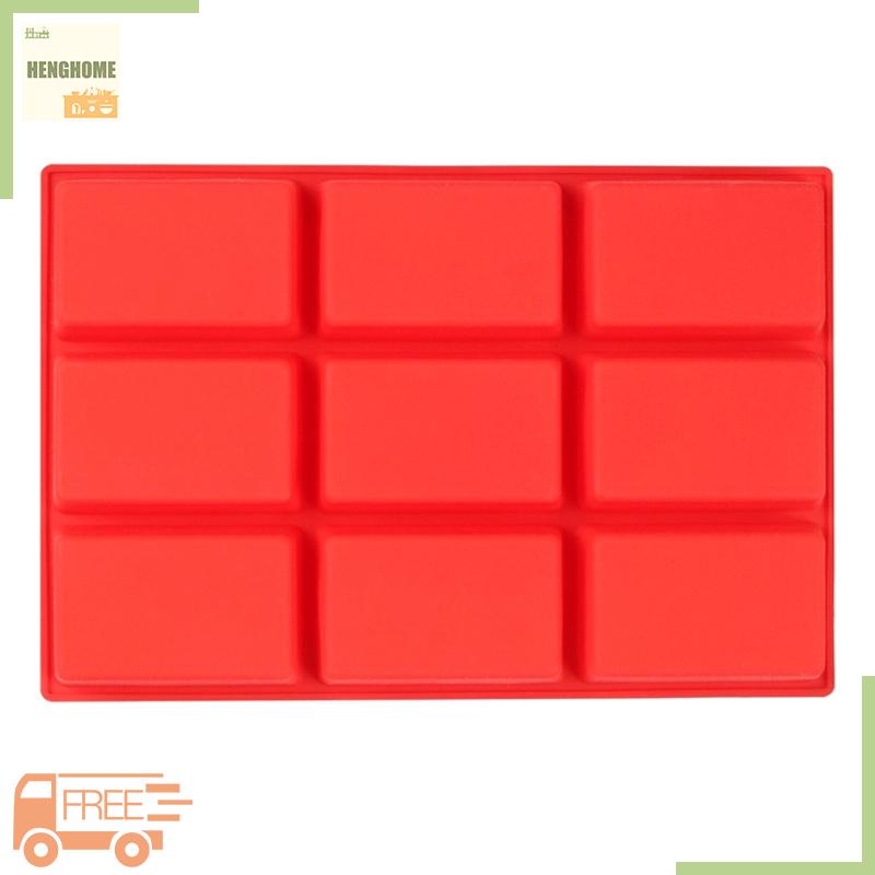 HENGHOME 9 khoang bánh khuôn Sugarcraft bánh mì fondant bánh nướng khuôn mini Fancy Brownie Bánh Pan