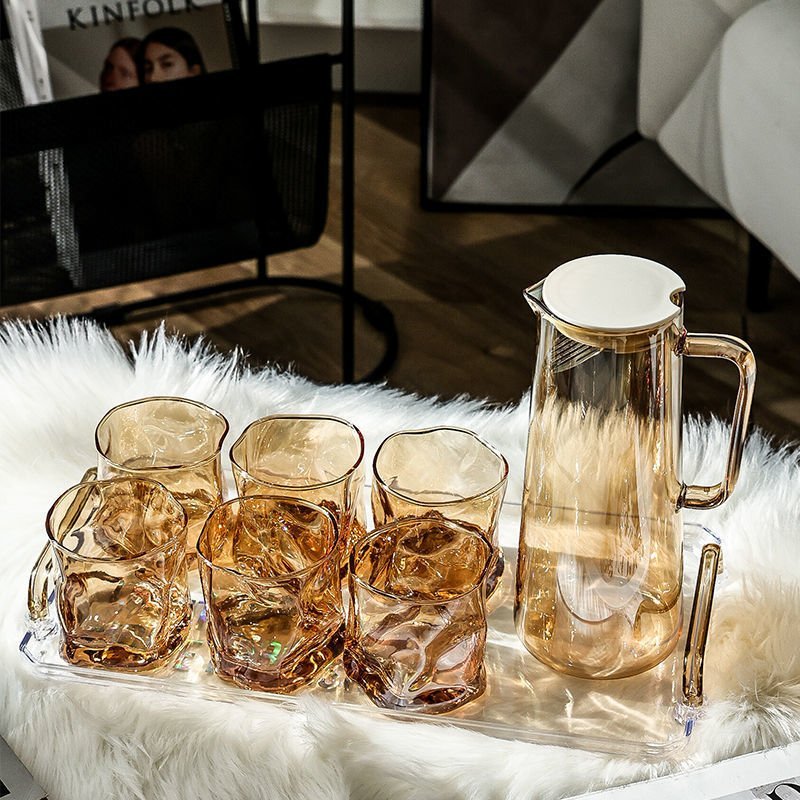 Bộ bình nước 6 cốc kèm khay-Nhậthieu.store