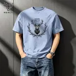 Hanlu Áo phông nam thời trang ngắn in thường ngày áo thoáng khí thoải mái