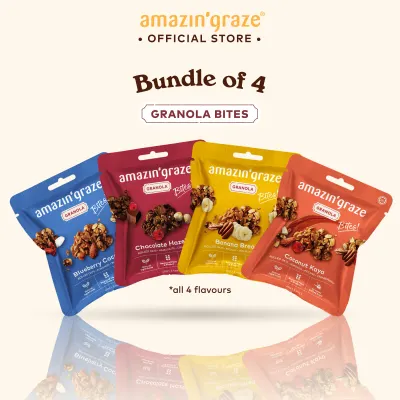 [Bundle of 4] Amazin’ Graze Mini Granola Bites (4 x 40g) - Halal Certified