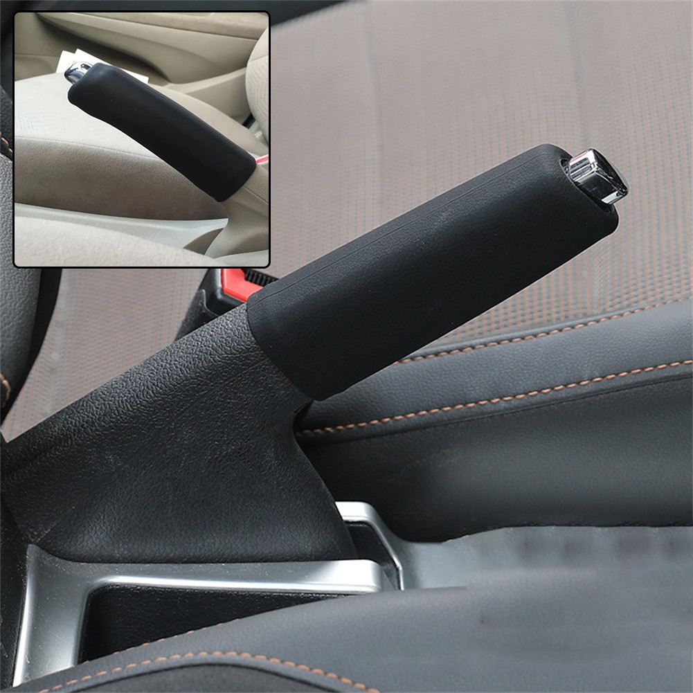 Mileauto phanh tay xe chống trượt bao gồm Thương hiệu Mới chống trượt màu đen Tấm Bọc phanh tay xe ô tô Giao hàng nhanh
