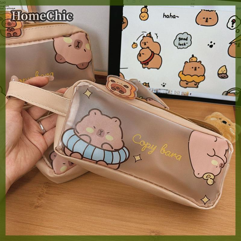 HomeChic Công suất lớn sáng tạo capybara bút chì trường hợp dễ thương phim hoạt hình bút Túi Kawaii thời trang capybara văn phòng phẩm Túi đồ dùng học tập