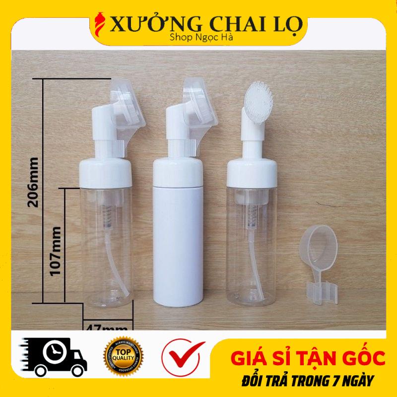 Chai lọ xịt tạo bọt mát xa siêu rẻ chai lọ tạo bọt đầu cọ mát xa silicon 100ml,150ml,200ml đựng sữa rửa mặt