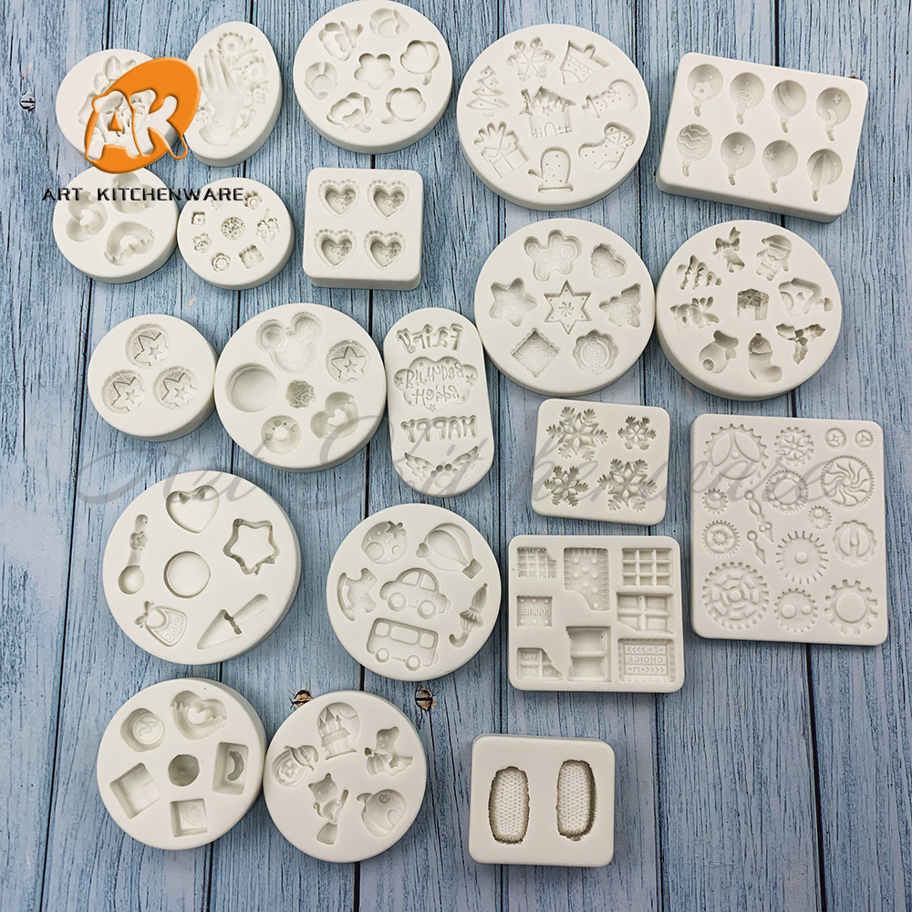New baby flower silicone mold fondant cake decoration silicone mold hand made decorating leaves chocolate mold