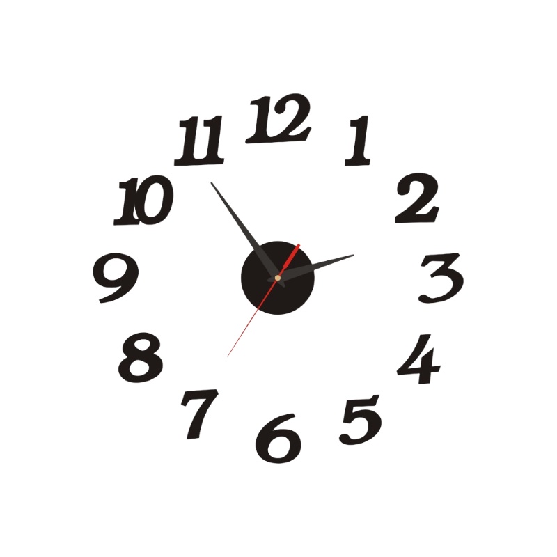 Jam Dinding Tempel Analog 3D Model DIY/Jam Dinding Tembok Estetik/Jam dinding Unik 3D tempel Praktis