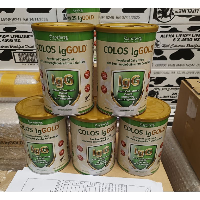 [ Combo 5 lon] Sữa non dinh dưỡng Colos IgGold - Alpha lipid nhập khẩu New Zealand 450g