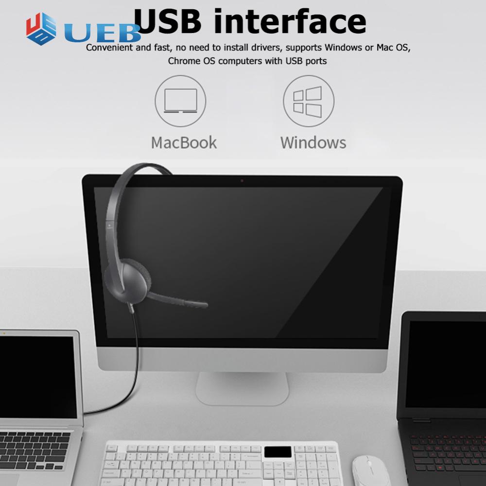 H340 Over-ear USB Stereo Headphones Wired Headset with Microphone ราคา 1,208 บาท*ส่งฟรี