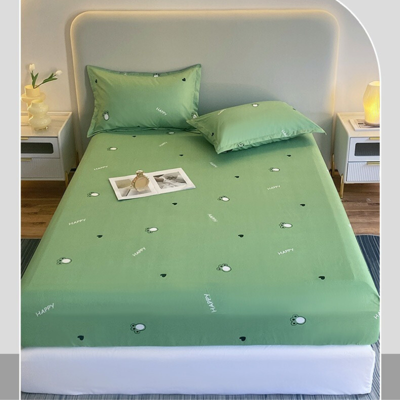 Bộ vỏ ga gối 3 món cotton cao cấp, set ga giường kích thước 1m6 x 2m , 1m8 x 2m vừa mọi loại nệm happyhome