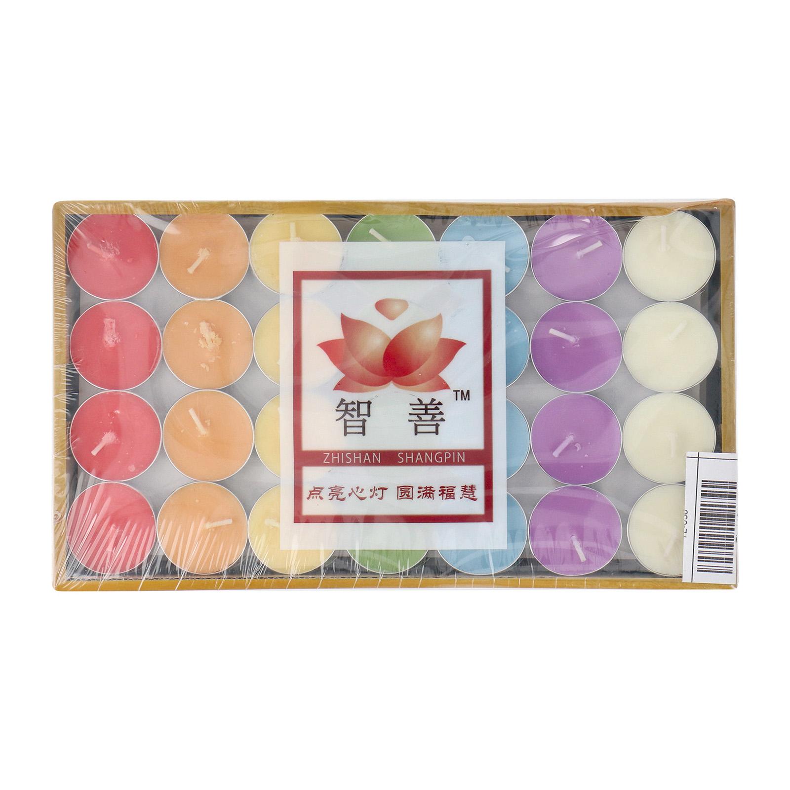 Sing Kong Whee Zhi Shan 7-Colour Soy Wax Tealights - 4 hours - 112 pieces