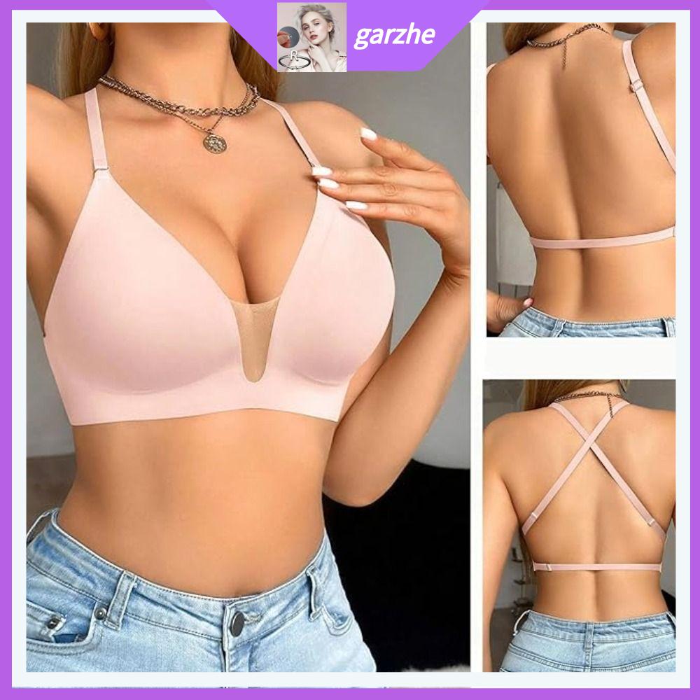 GARZHE24272 Đầm sâu V Áo ngực không lưng Liền mạch Có thể điều chỉnh Đồ lót nâng đỡ Quà tặng sáng tạo Màu đen Áo ngực cho đầm dạ hội Trang chủ
