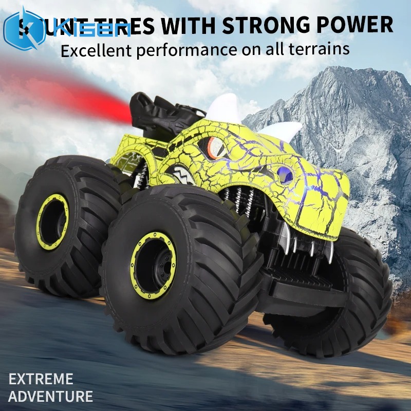 Remote Control Car For Kids Dinosaur Spray Toy 2.4G 6CH Off-road Vehicle With Lights Sound Car Toy Model Gifts For Boys Girls ราคา 651 บาท*ส่งฟรี
