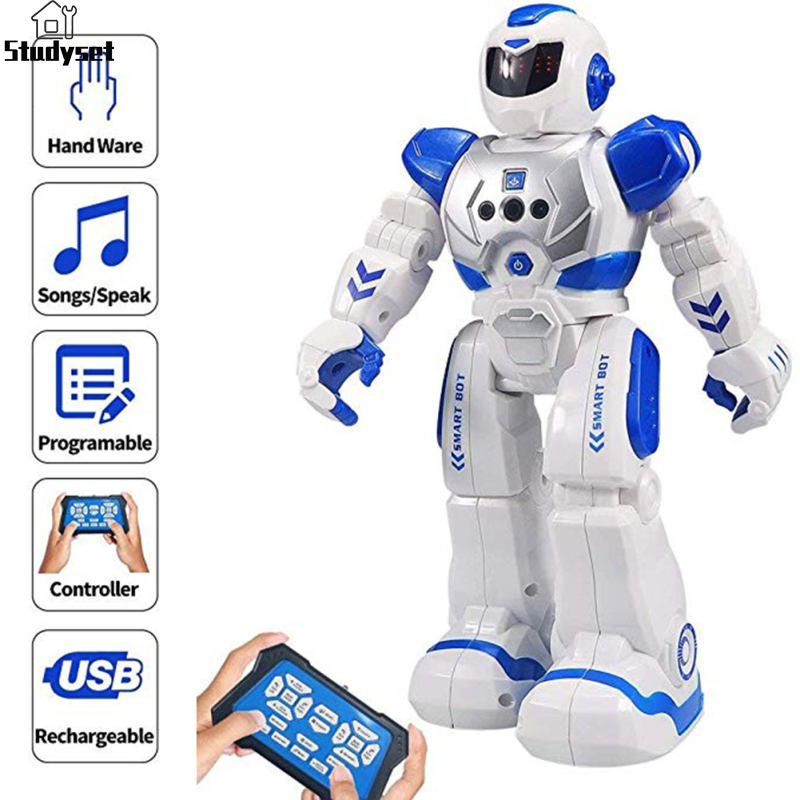 Studyset IN stock Intelligent Remote Control Robot for Kids Programmable Robot with Infrared Controller Toys Dancing Singing LED Eyes ราคา 495 บาท*ส่งฟรี