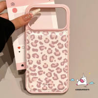 INS Fashion Pink Leopard Bow-knot Soft Case Compatible for IPhone Air 17 16 11 15 14 12 13 Pro Max XR X XS MAX 14 16 15 Plus Luxury Leather Texture Air Cushion Shockproof Cover