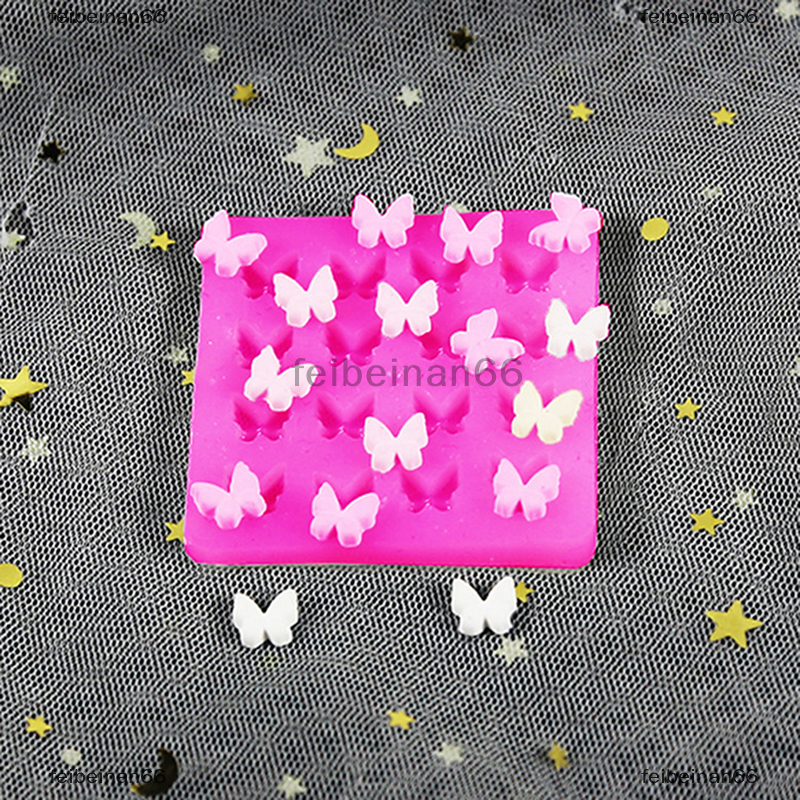 feibeinan66 1 cái túi khuôn nhựa Epoxy hình con bướm khuôn Silcone Mặt dây chuyền quyến rũ Khuôn Bướm thủ công đất sét siêu nhẹ