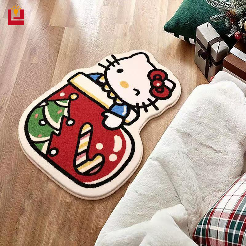 YONUO Giáng sinh hello kitty cây Thảm vải nhung mềm mại Thảm lót sàn cho Phòng ngủ phòng khách trang trí nội thất