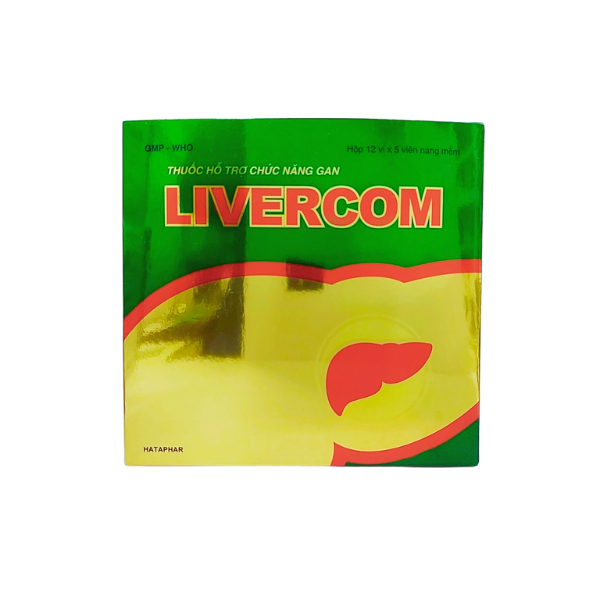 Livercom hộp 12 vỉ x 5 viên nang - giải độc gan - hạ men gan