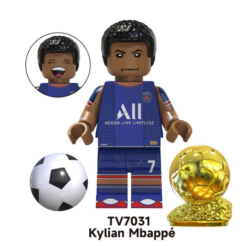 Bộ sưu tập đồ chơi xếp ghép hình cầu thủ ngôi sao bóng đá nổi tiếng thế giới Messi Ronaldo Neymar Benzema – Quà tặng cho trẻ em