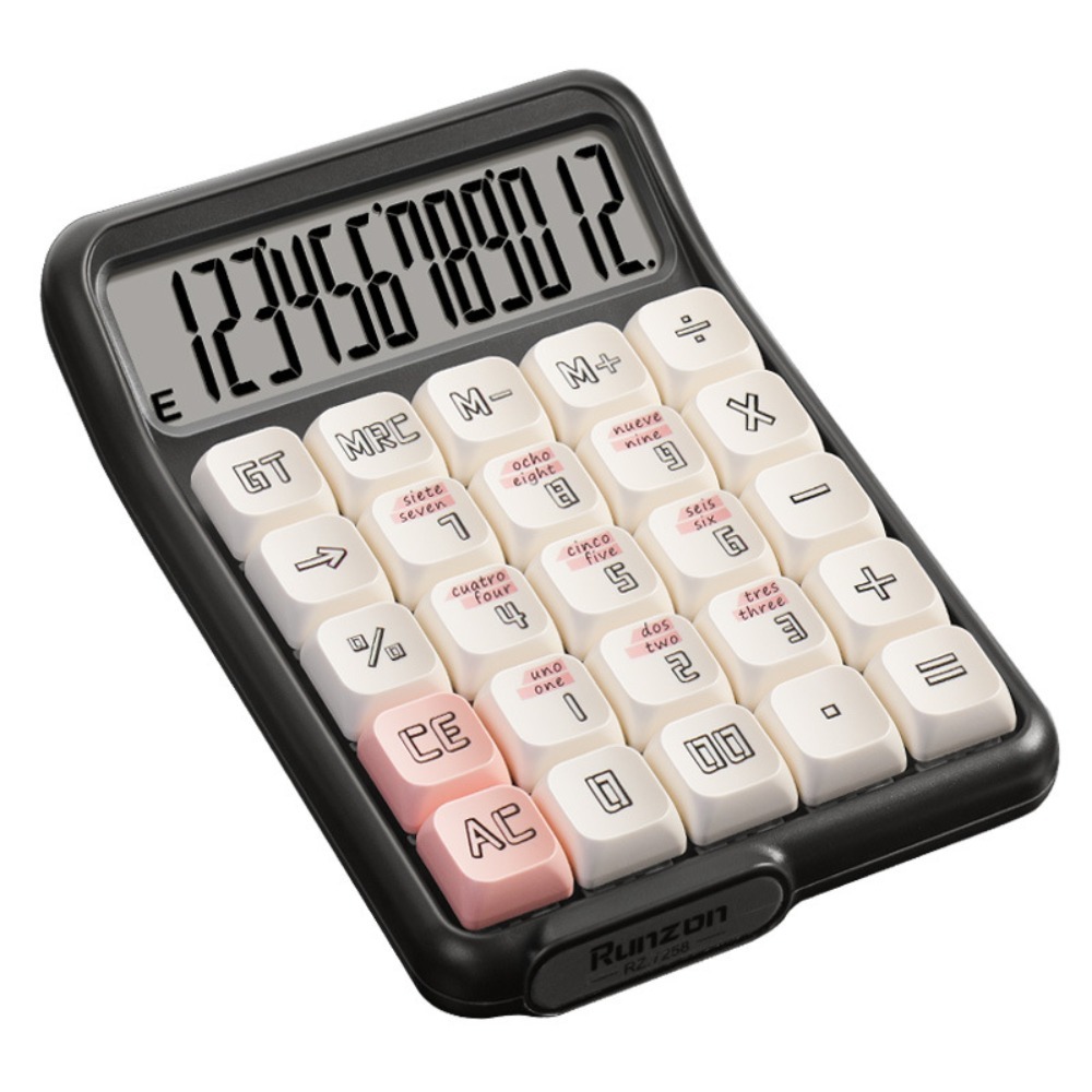 ISPLNV Có thể tháo rời Máy tính âm thanh Mahjong tắt tiếng Dễ thương Nút cơ Máy tính số học Đa chức năng Màn hình lớn Máy tính điện tử Trường học văn phòng tại nhà - 7