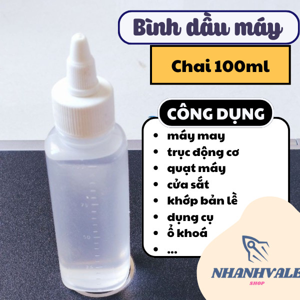 Dầu máy (nhớt) cao cấp trong suốt chai 100ml - hoạt động trơn tru, chống gỉ sét Giá 29,000 Đồng*Miễn phí vận chuyển