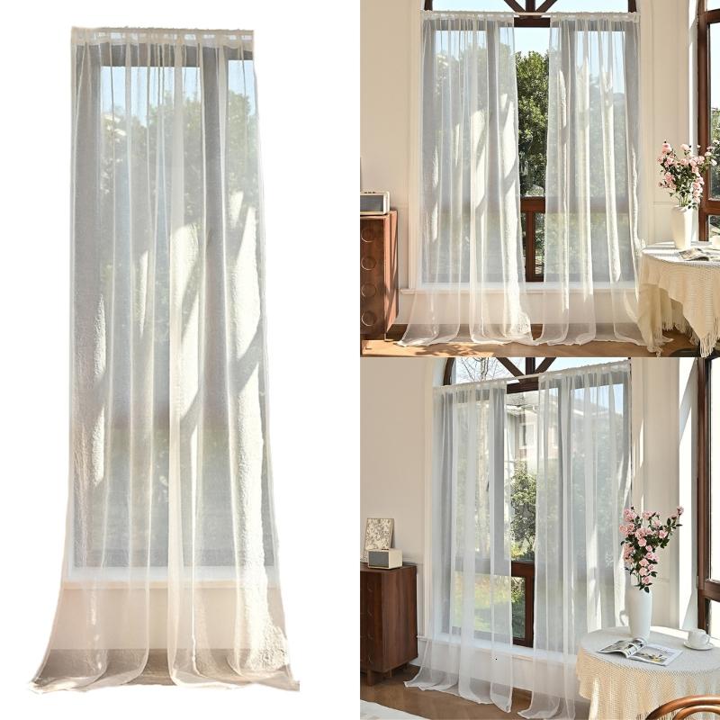 Nonseethrough riêng tư Sheer rèm nhà bếp voan mỏng rèm cửa lọc ánh sáng Cửa Sổ Phòng tắm Rèm cửa