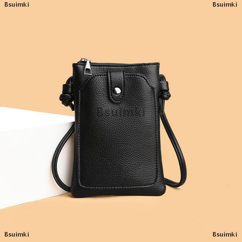 [COD] Bsuimki New rắn màu điện thoại đơn giản túi thời trang mini đa năng chéo chéo túi
