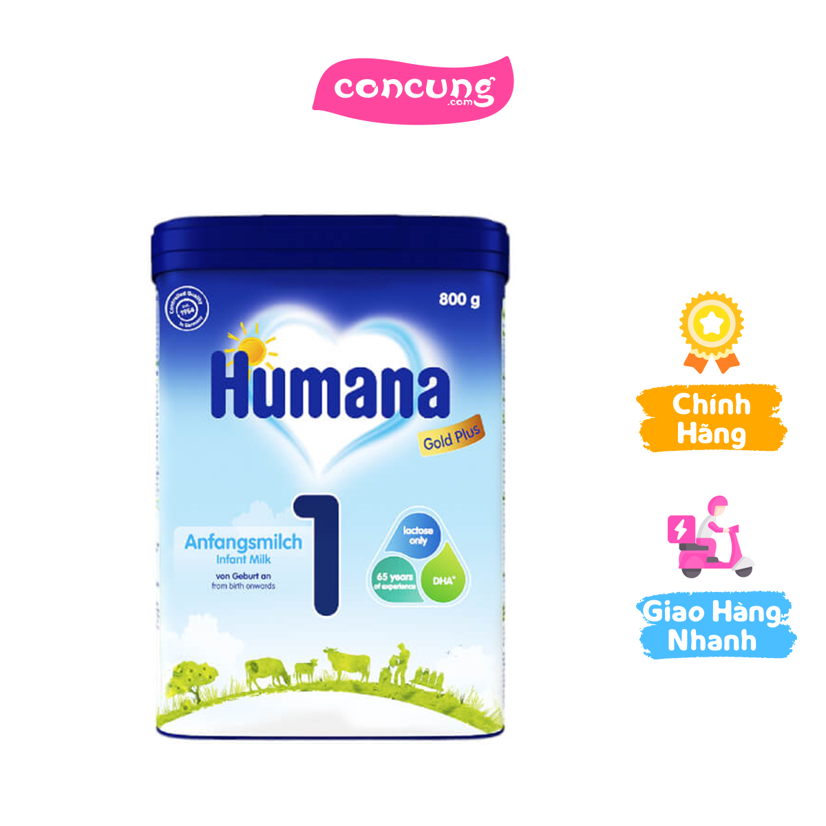 Sữa Humana Gold Plus số 1 800g 0-6 tháng