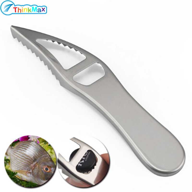 Multifunctional Fish Skin Scale Scraper Peeler Scaler Remover Cleaning Tool ราคา 30 บาท*ส่งฟรี