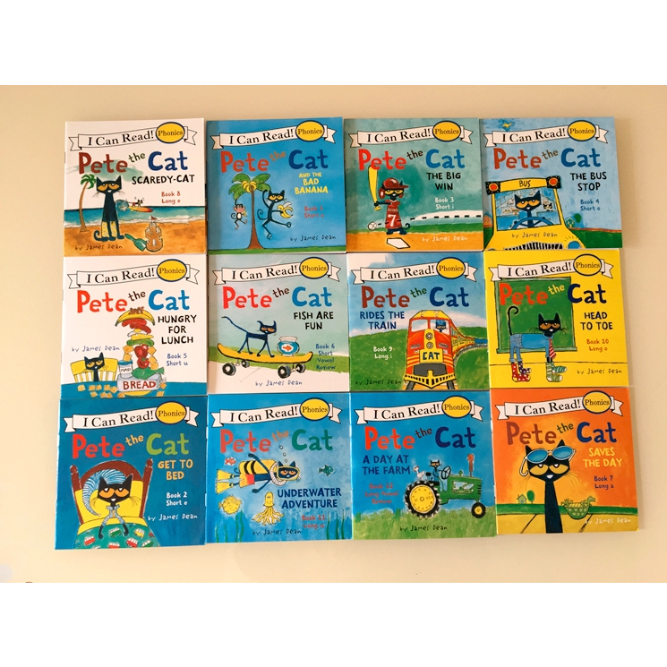 Bộ - Bộ nhập 12q - Pete the cat + File nghe Mp3 - Khổ 13*13