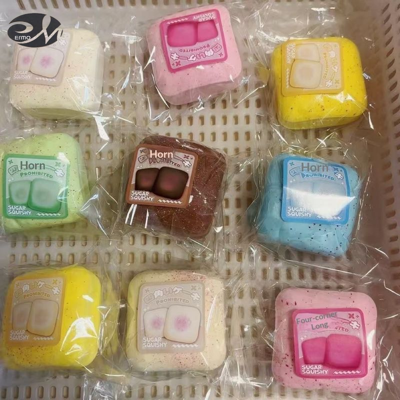 ERMO Soft Squishy Cube Stress Relief Toy for Adults and Teens - Slow Rebound PU Material with Fun Texture ราคา 48 บาท*ส่งฟรี
