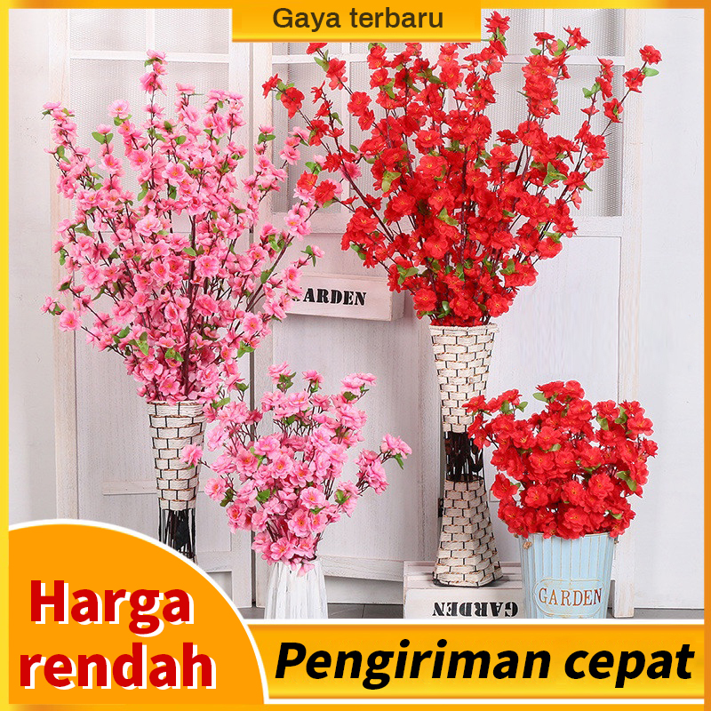 artifisial cherry blossom branches, 10 bunches spring silk flower silk flower arrangement fake flower…