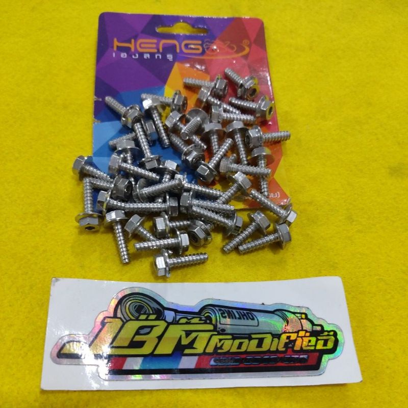 Baut Probolt Body 2 kunci Honda Stenlish By Heng Original Thailand Harga 7,500 rupiah*Gratis Ongkir