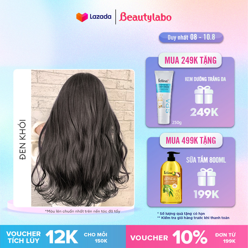 Thuốc nhuộm tóc tại nhà dạng kem Beautylabo Vanity 133ml màu Đen Khói