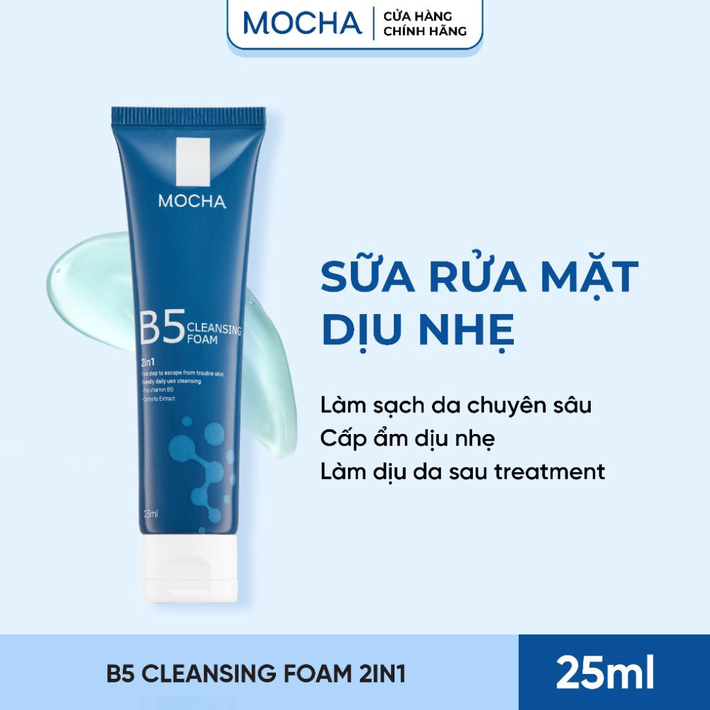 Sữa Rửa Mặt B5 MOCHA 25ML - Làm Sạch Dưỡng Ẩm Cho Da