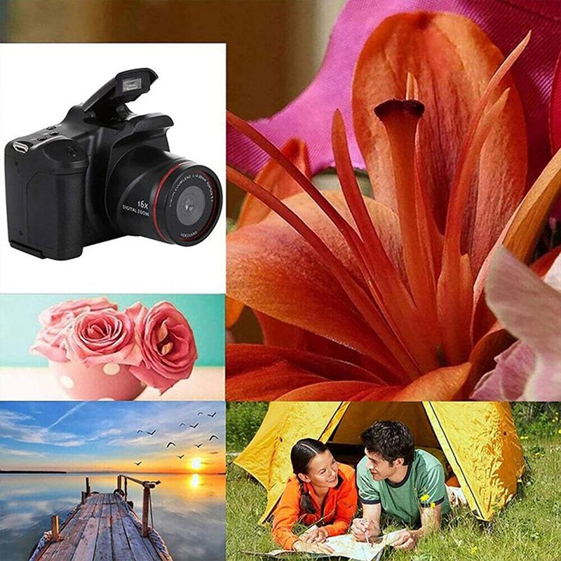 Portable Travel Vlog Camera Photography 16X Digital Zoom 1080P HD SLR