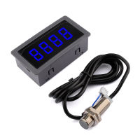 diymore 4 Digital Red LED Tachometer RPM Gauge Speed Meter with Hall Magnet Sensor NPN Switch for Lathe Conveyor Belt